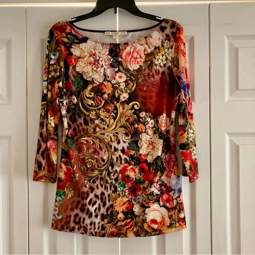 Boston Proper Floral Top (M)